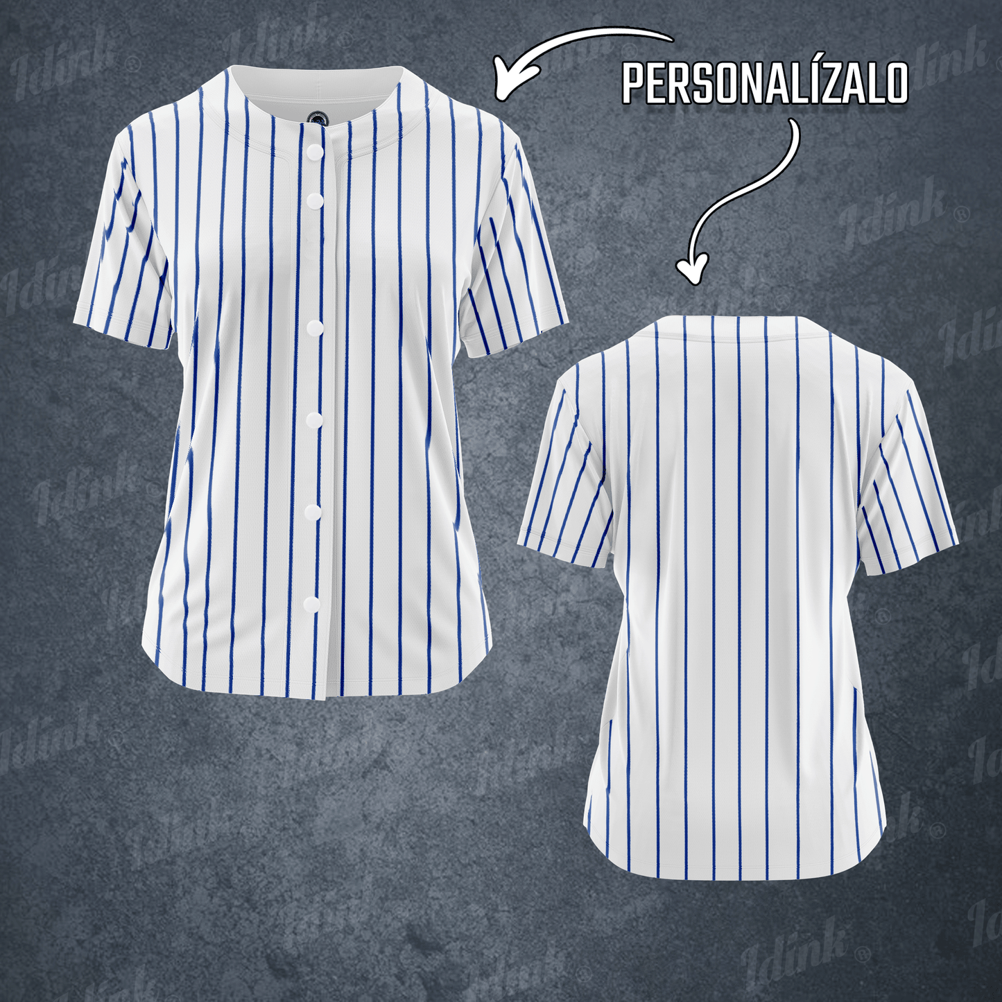 Jersey Beisbol Rayado Mujer Personalizado