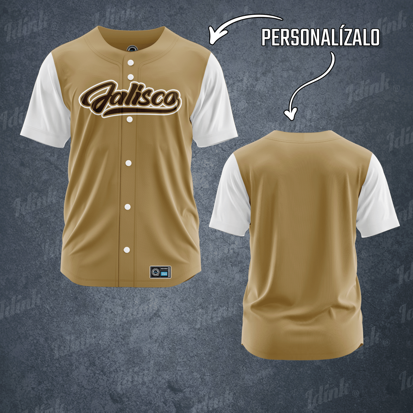 CAMISOLA CHARROS DE JALISCO KAKI LIGA DEL PACIFICO DIABLOS DEL MÉXICO, TOMATEROS, NARANJEROS, YAQUIS DE OBREGON, VENADOS DE MAZATLAN