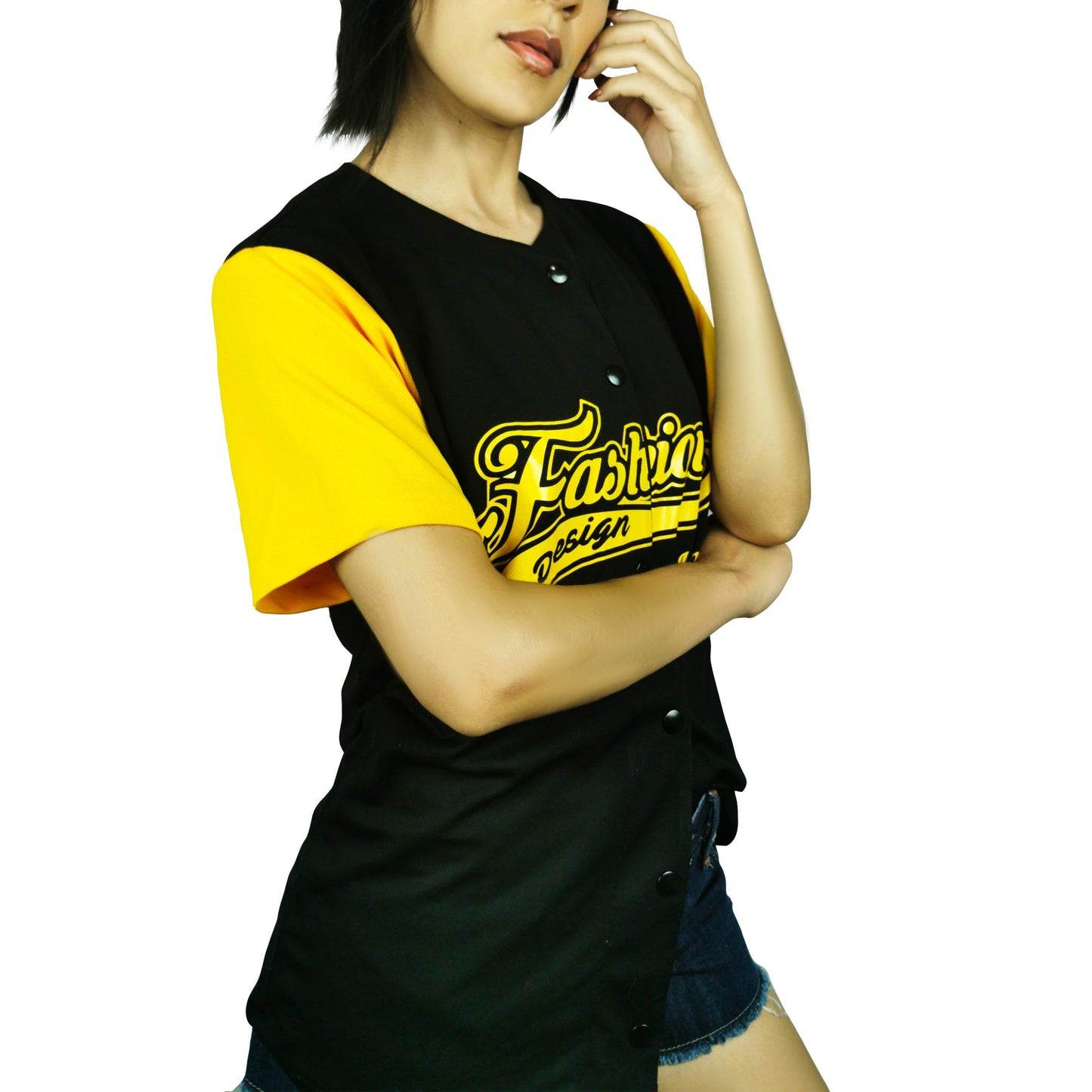 jersey beisbol mayoreo dama negro amarillo