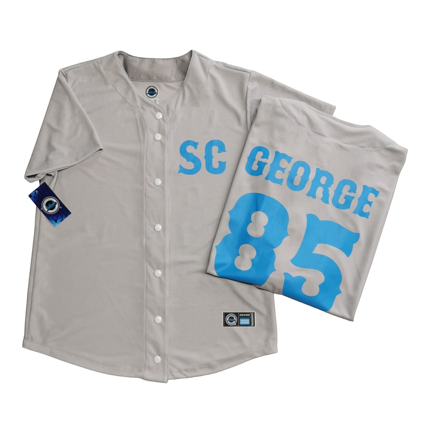 jersey beisbol gris personalizable