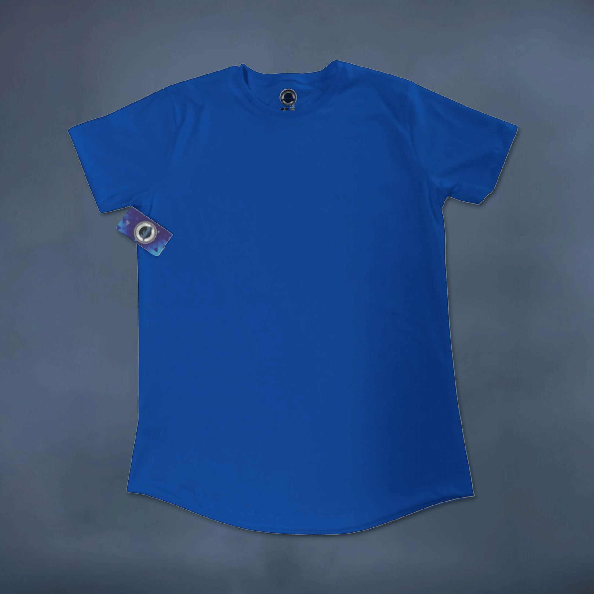 playera cuello redondo azul rey algodon