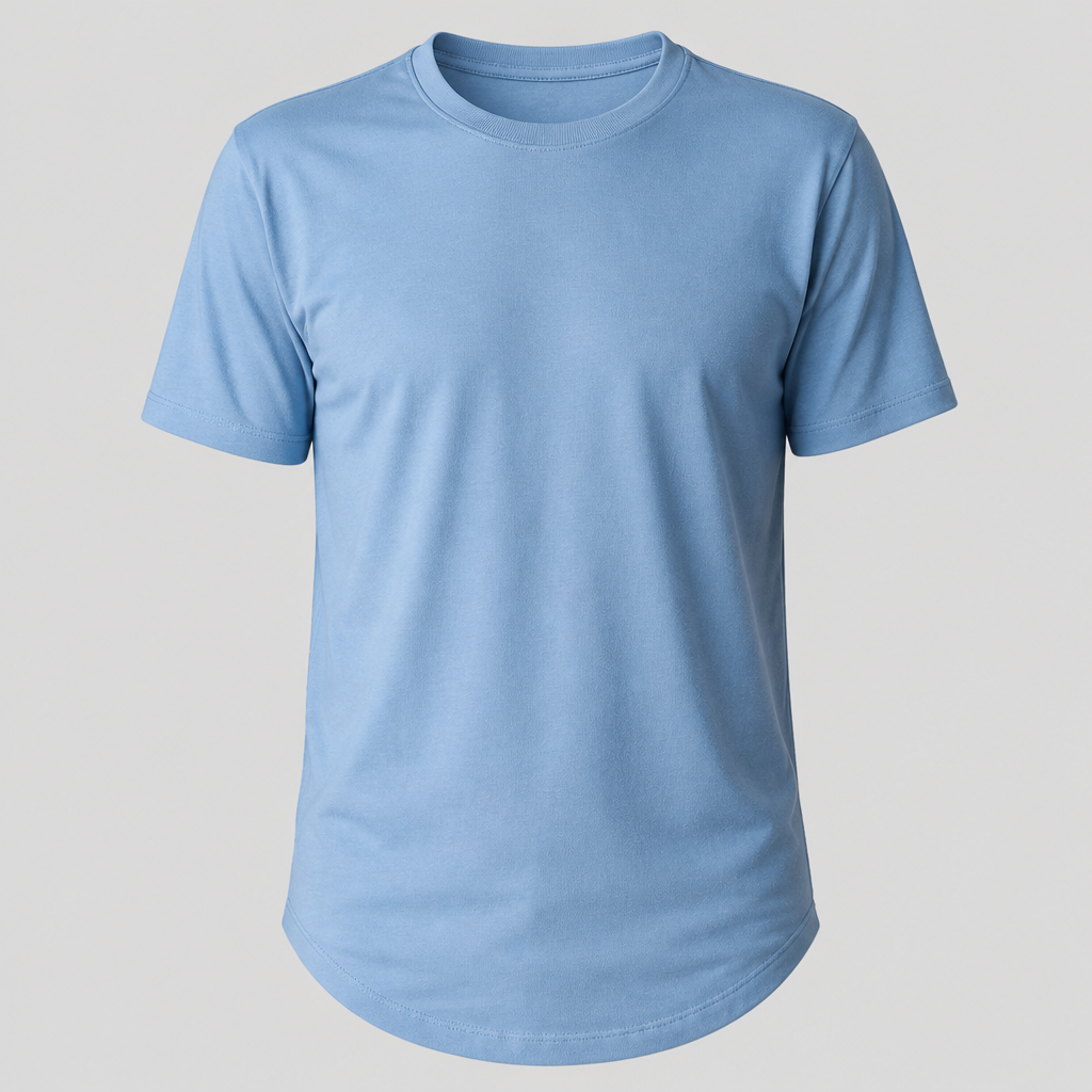 playera para hombre larga azul