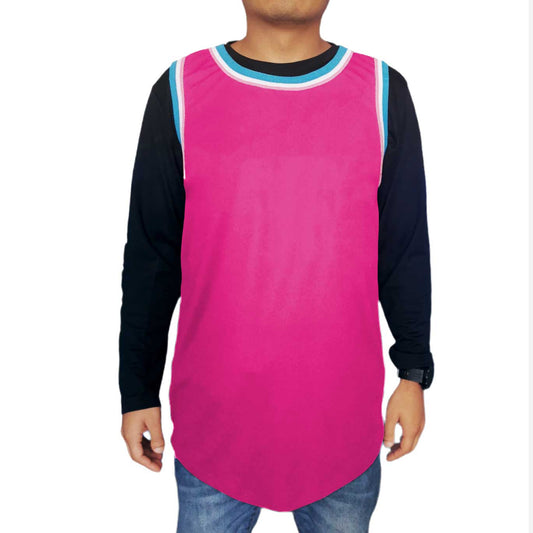 playera basket hombre rosa