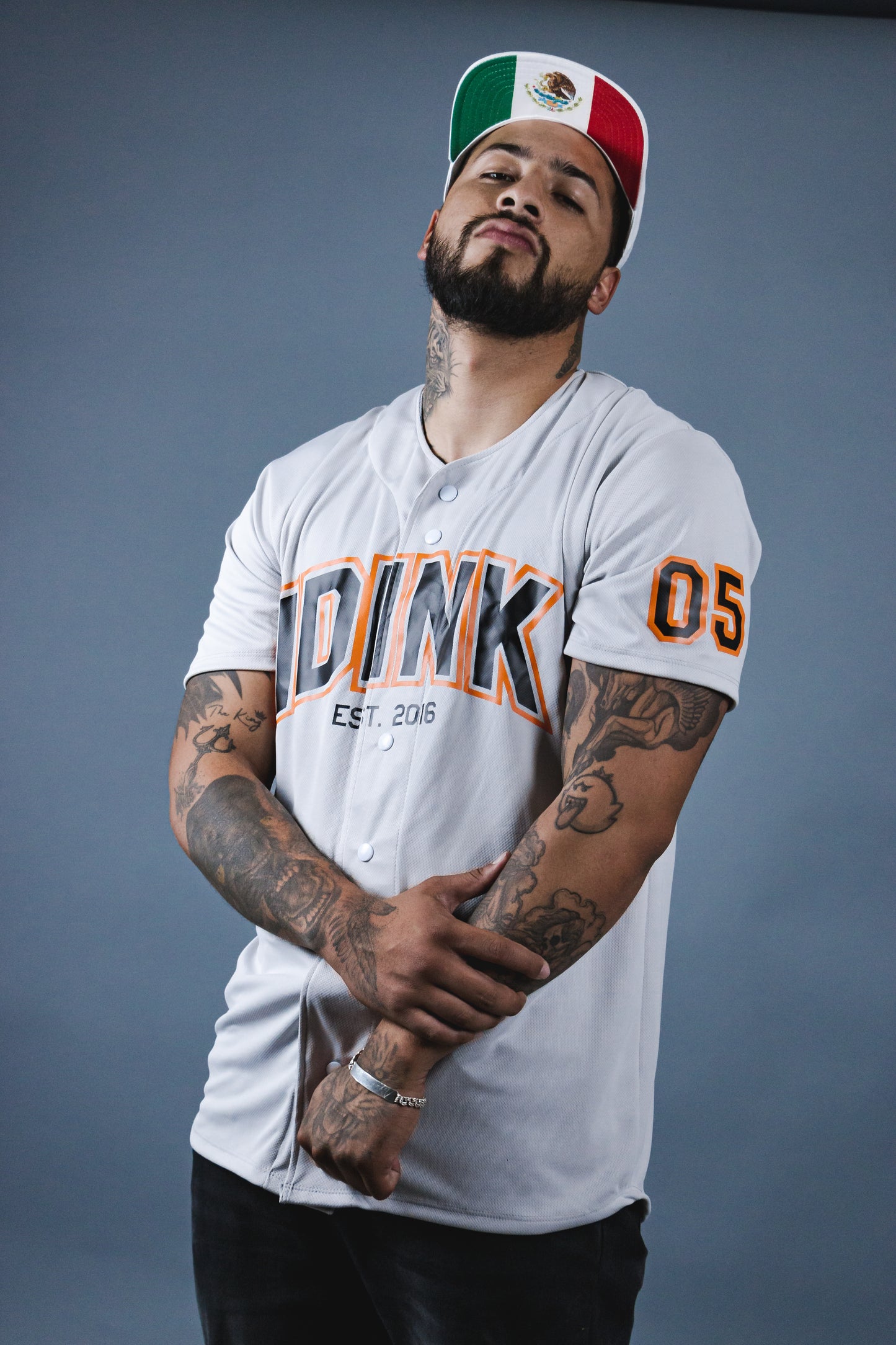 JERSEY BEISBOL MEXICO HOMBRE GRIS