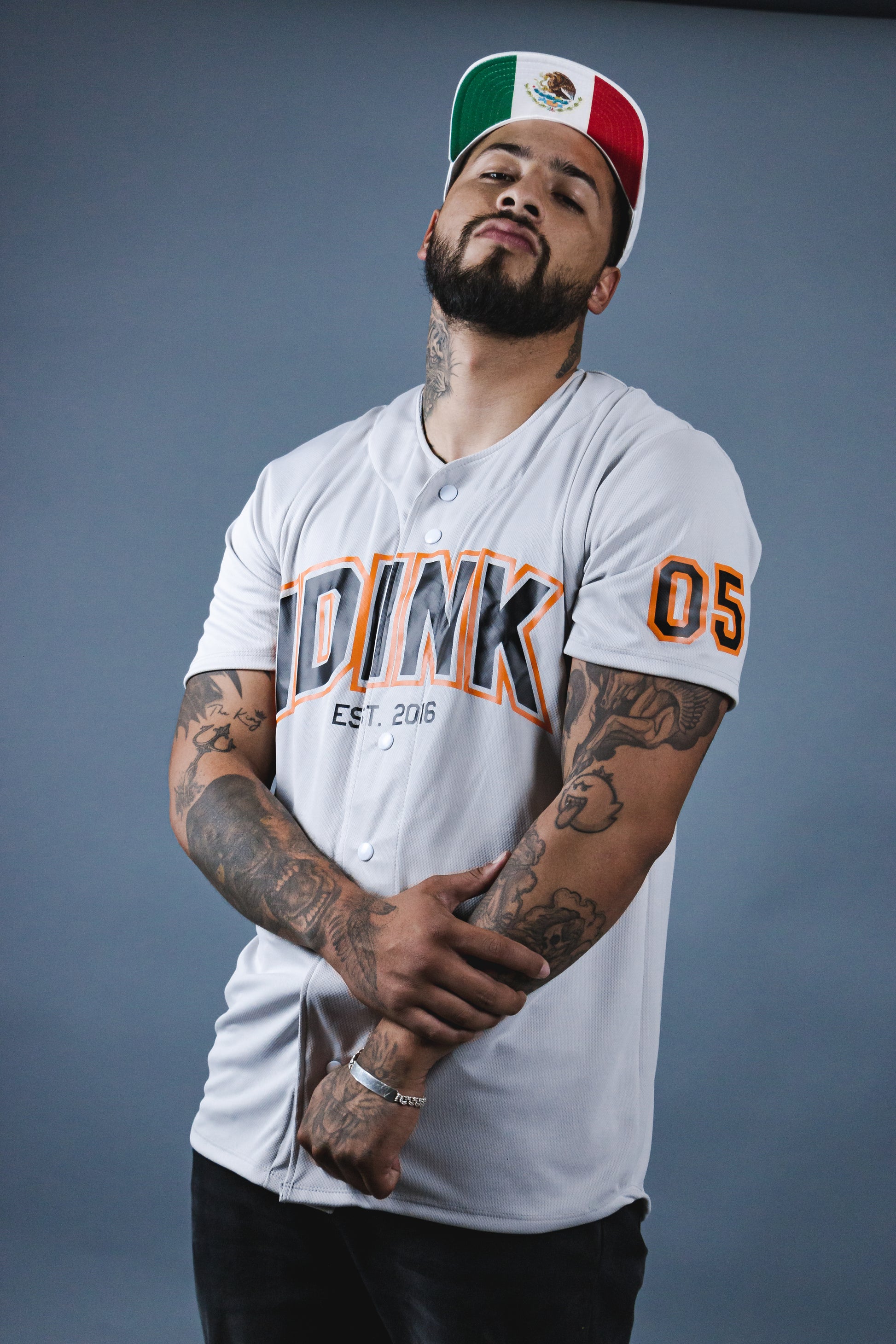 JERSEY BEISBOL MEXICO HOMBRE GRIS