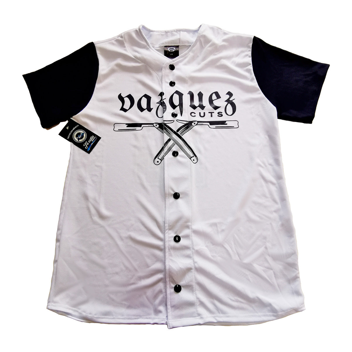 jersey camisola beisbol softbol negro blanco dama estampado personalizado