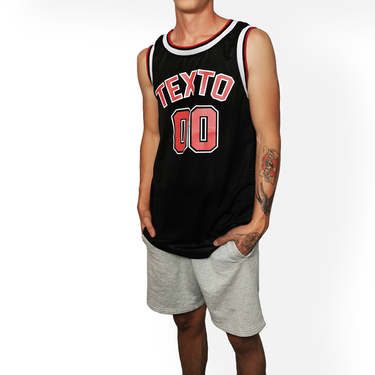 Jersey básquetbol long fit curvo personalizado