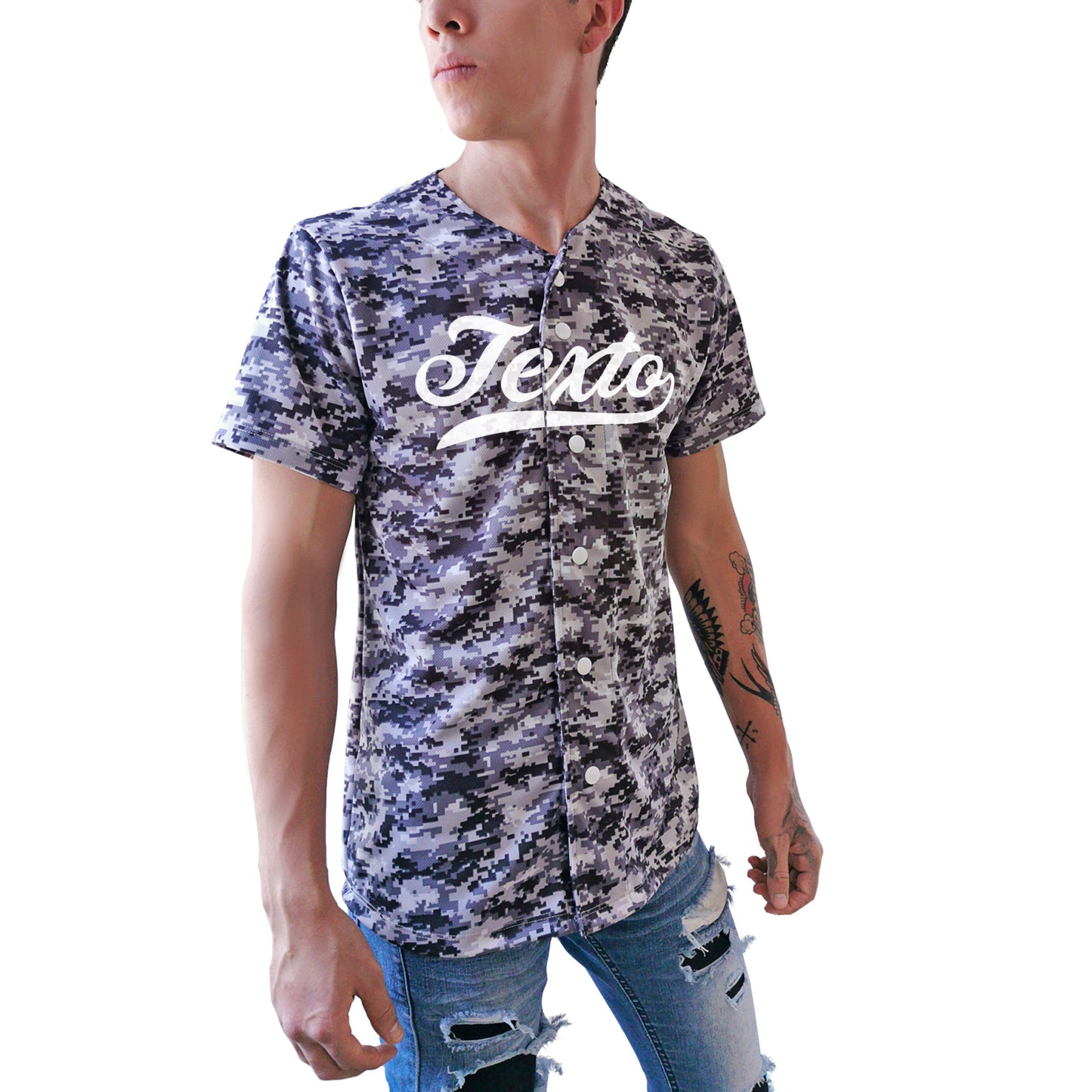 jersey beisbol camuflajeado gris