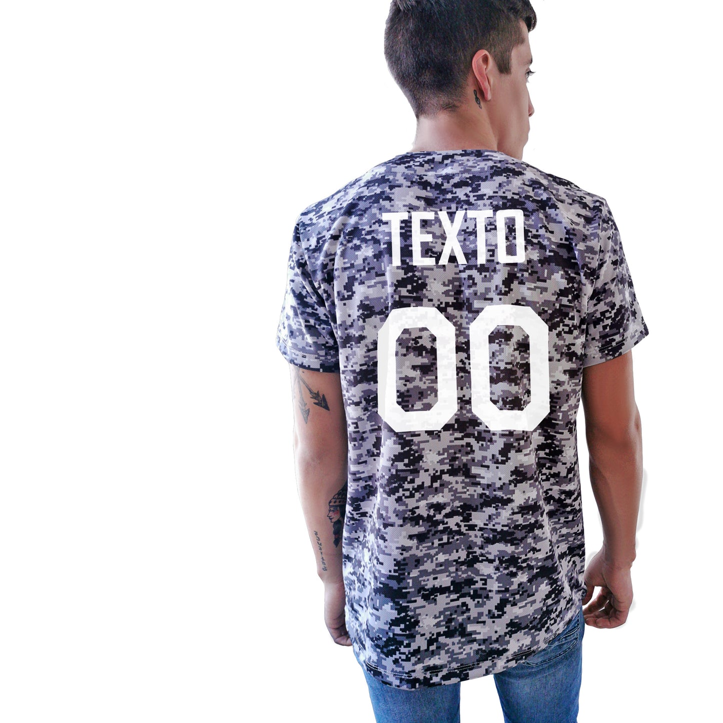 jersey beisbol camuflaje gris