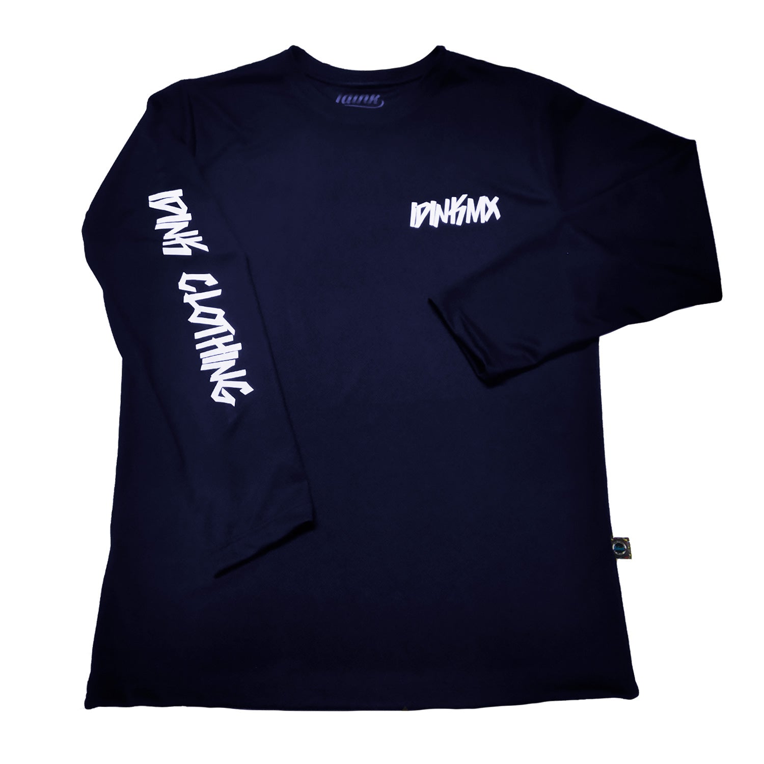 playera deportiva manga larga gdl azul marino