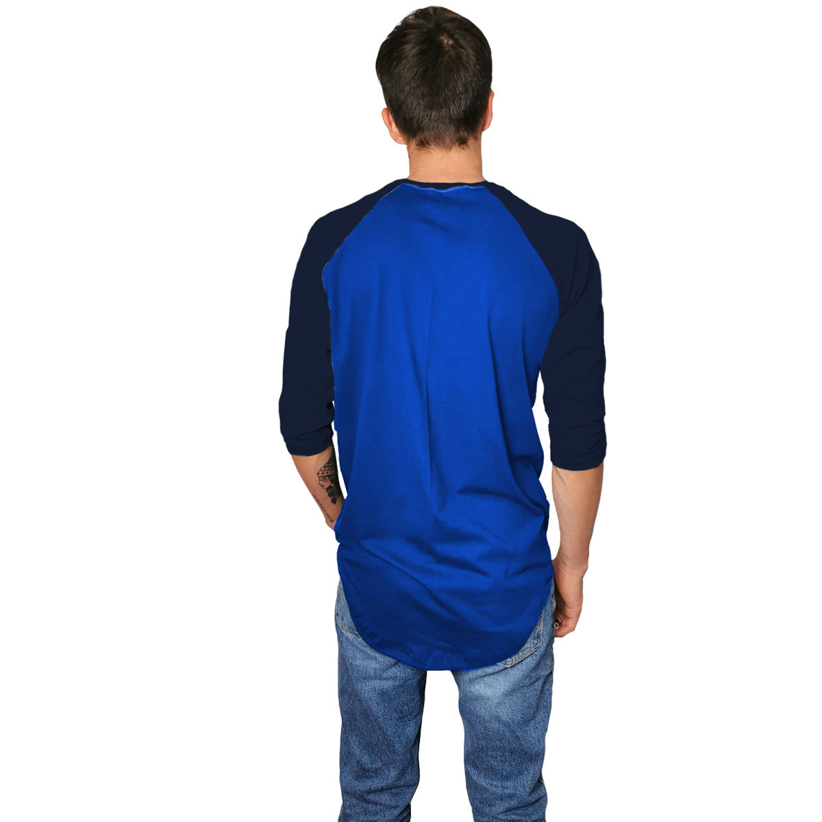 Playera Raglan Long Fit IDINK Azul rey