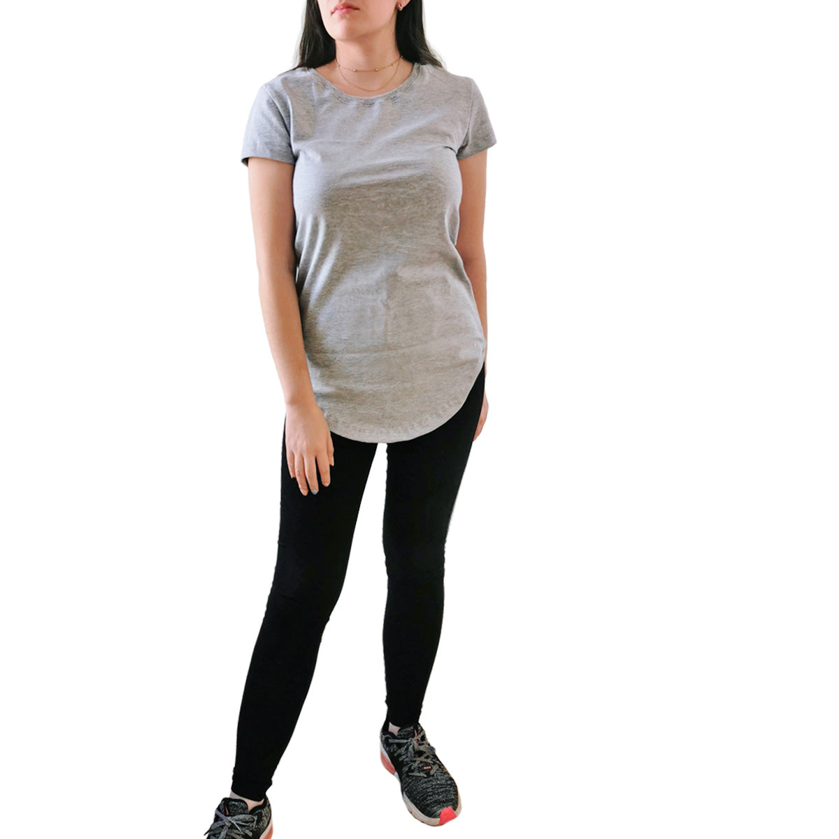 Blusa Long Fit Swag Dama Gris Jaspe