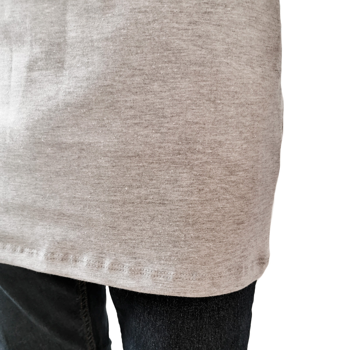 Playera Long Fit Swag Recta Gris