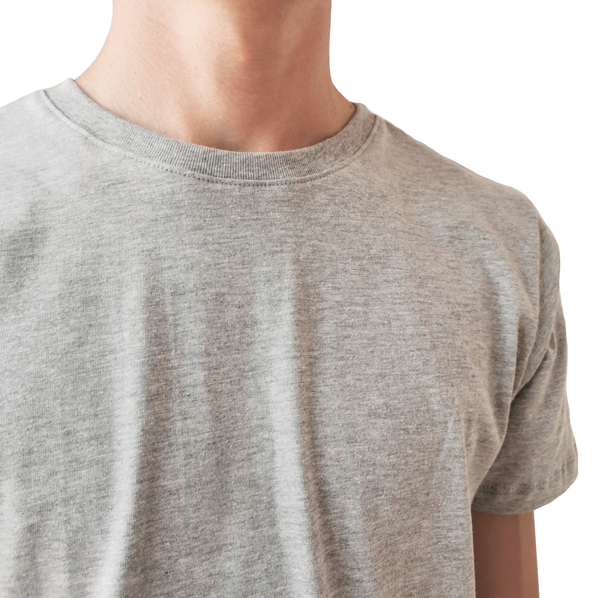 Playera Long Fit Swag Recta Gris