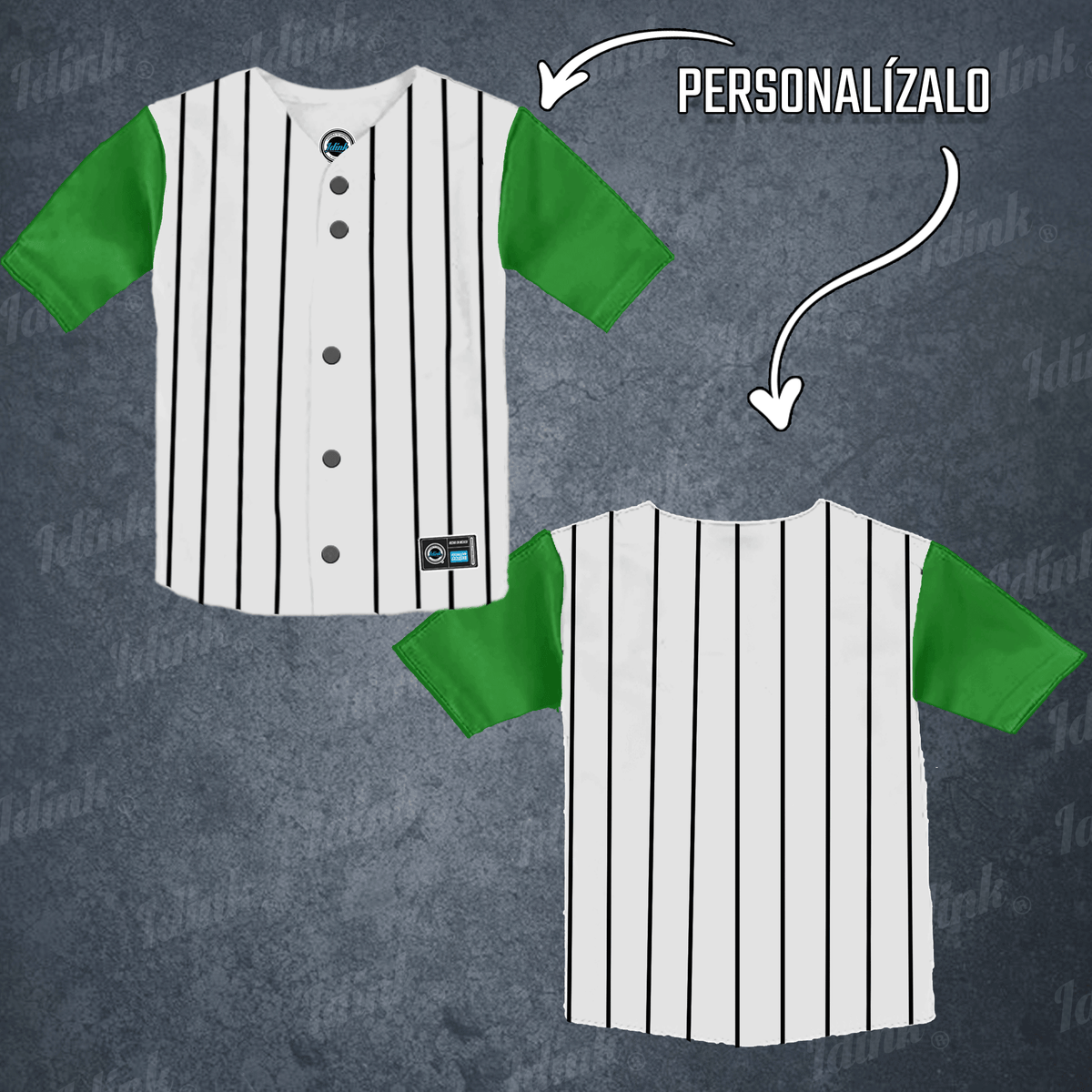 Jersey Béisbol Rayado Mangas Combinables Personalizado KIDS