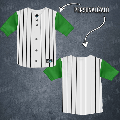 Jersey Béisbol Rayado Mangas Combinables Personalizado KIDS