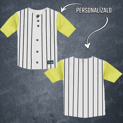 Jersey Béisbol Rayado Mangas Combinables Personalizado KIDS