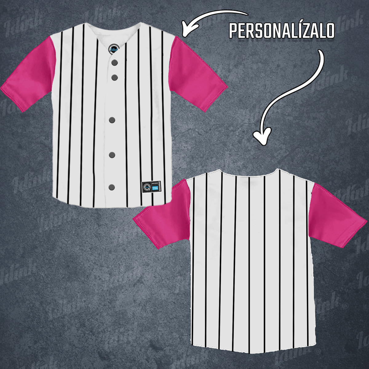 Jersey Béisbol Rayado Mangas Combinables Personalizado KIDS