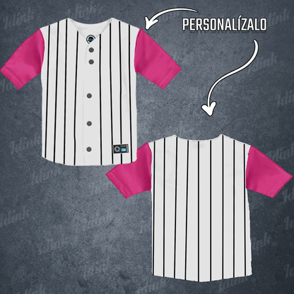 Jersey Béisbol Rayado Mangas Combinables Personalizado KIDS