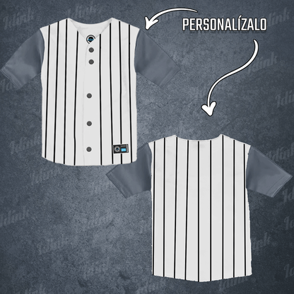 Jersey Béisbol Rayado Mangas Combinables Personalizado KIDS