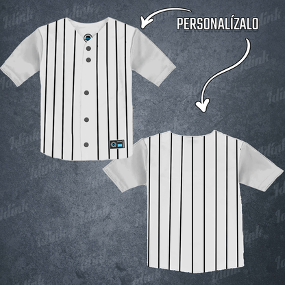 Jersey Béisbol Rayado Mangas Combinables Personalizado KIDS