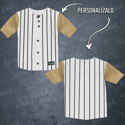 Jersey Béisbol Rayado Mangas Combinables Personalizado KIDS