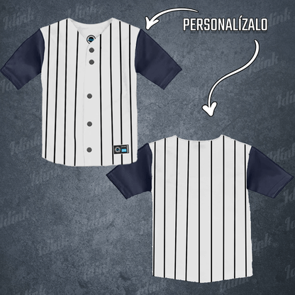 Jersey Béisbol Rayado Mangas Combinables Personalizado KIDS