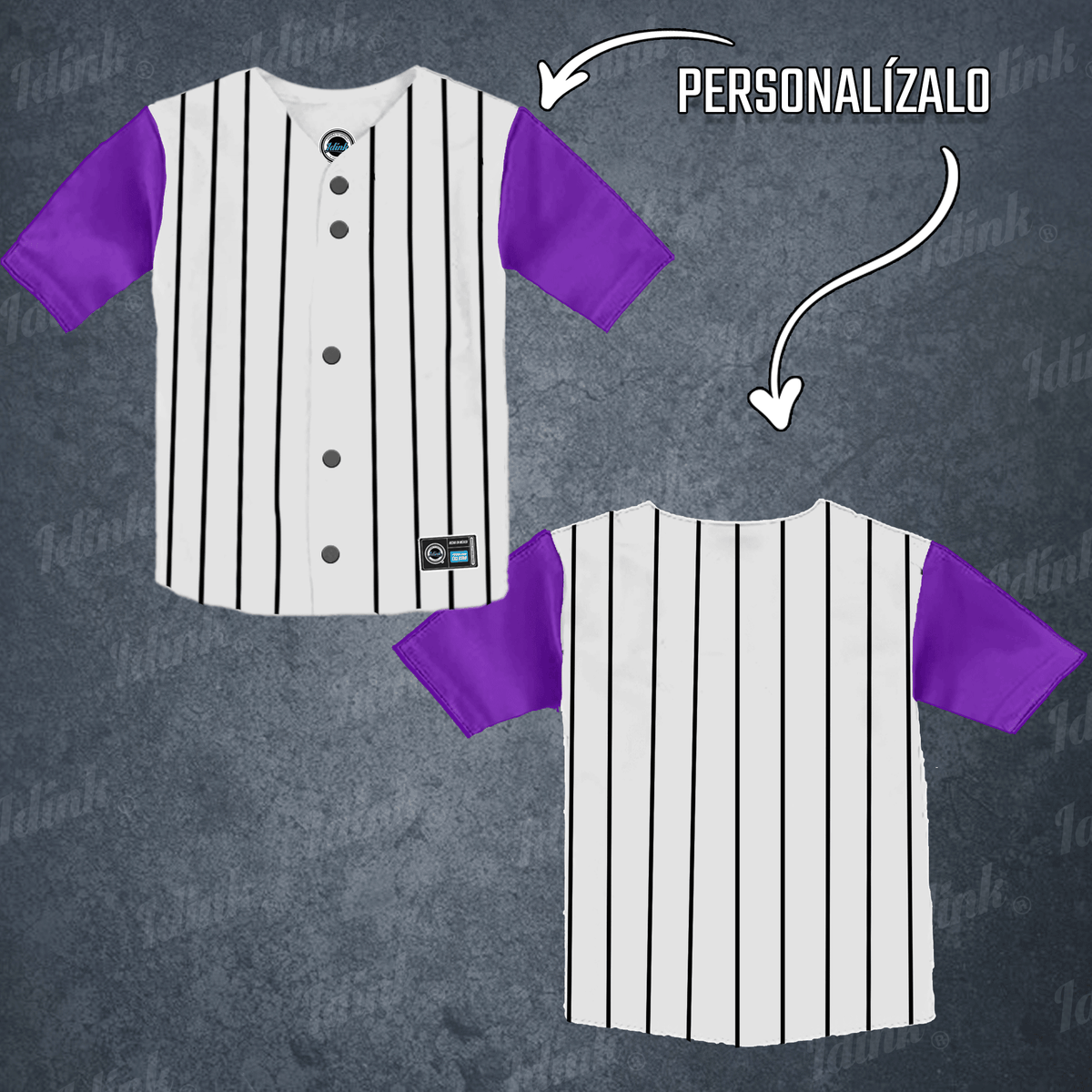 Jersey Béisbol Rayado Mangas Combinables Personalizado KIDS