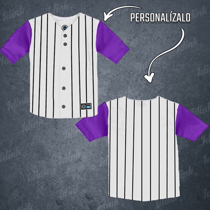 Jersey Béisbol Rayado Mangas Combinables Personalizado KIDS