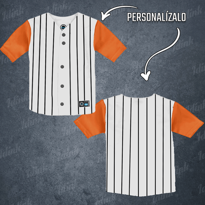 Jersey Béisbol Rayado Mangas Combinables Personalizado KIDS
