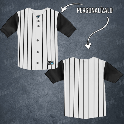 Jersey Béisbol Rayado Mangas Combinables Personalizado KIDS