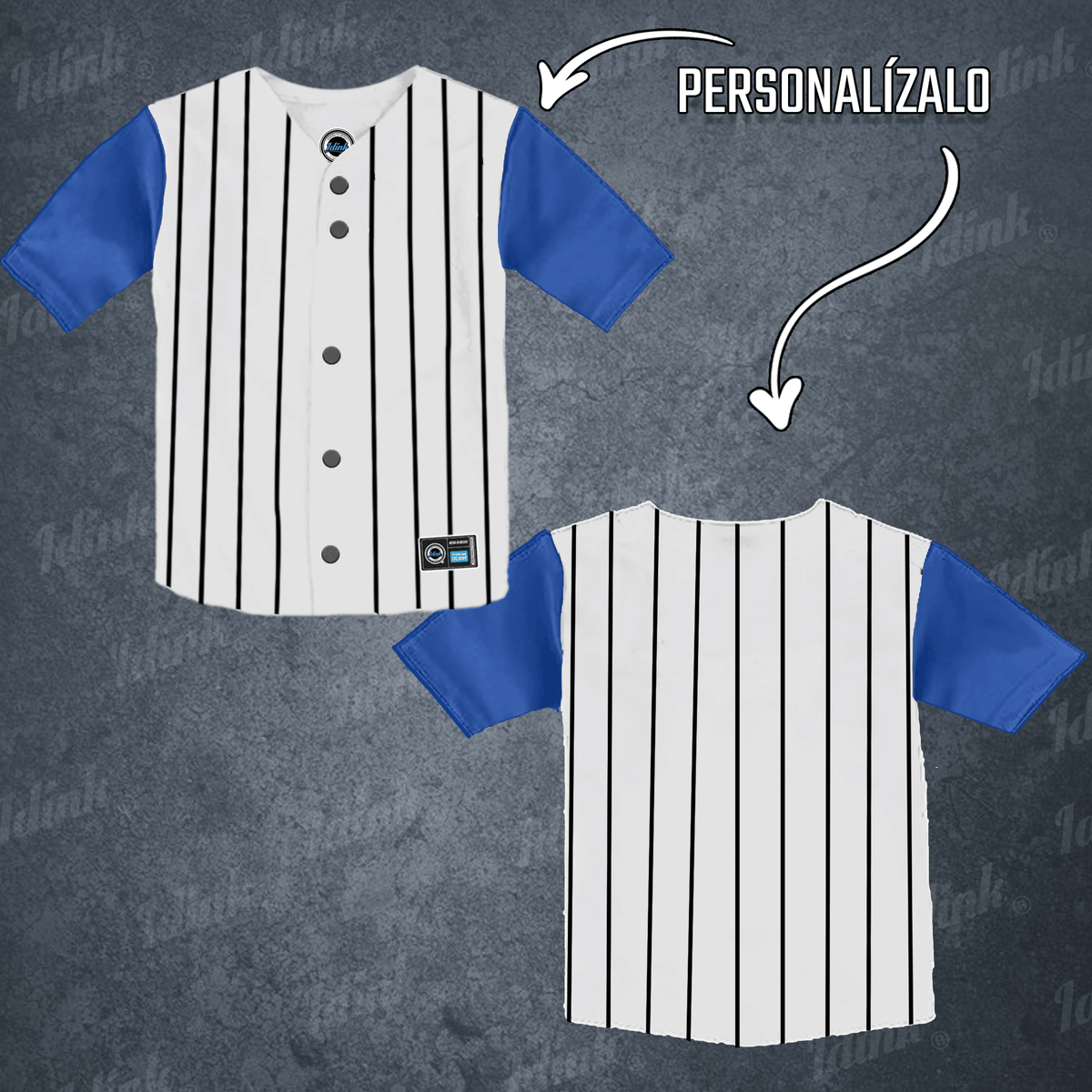 Jersey Béisbol Rayado Mangas Combinables Personalizado KIDS