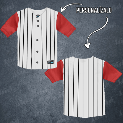 Jersey Béisbol Rayado Mangas Combinables Personalizado KIDS