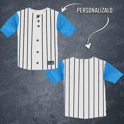 Jersey Béisbol Rayado Mangas Combinables Personalizado KIDS