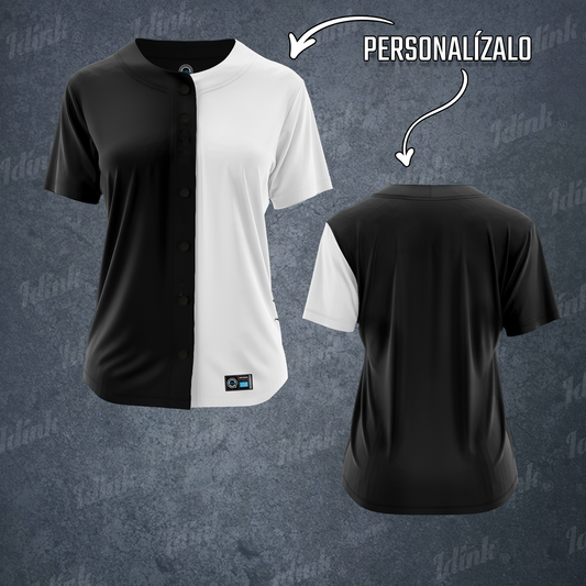 playera beisbol dama bicolor