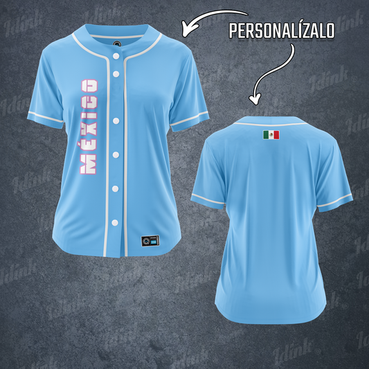 Jersey Béisbol México Blue Dama