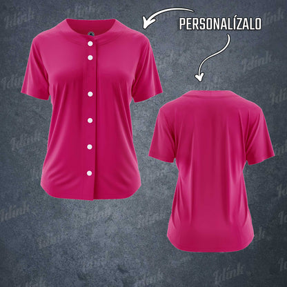 JERSEY BEISBOL DAMA ROSA