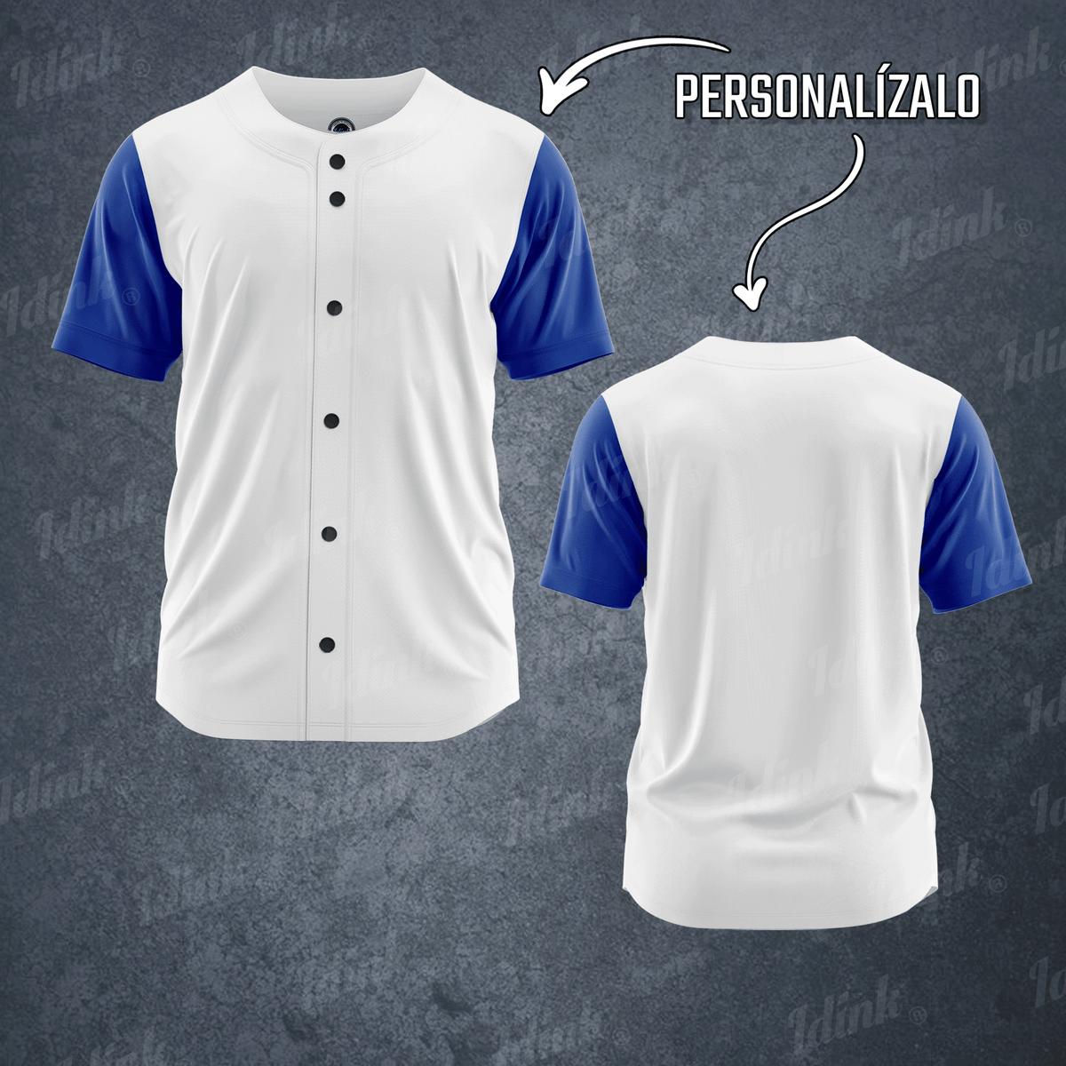 CAMISOLA BEISBOL BLANCO REY PERSONALIZABLE