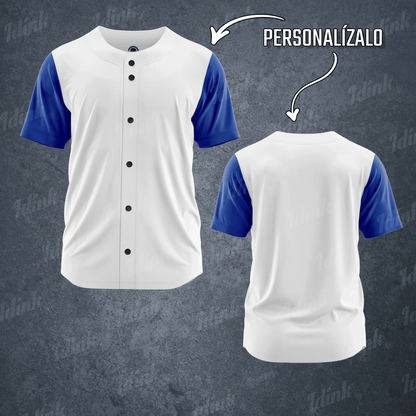 CAMISOLA BEISBOL BLANCO REY PERSONALIZABLE