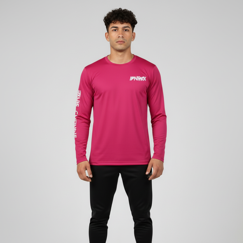 playera manga larga deportiva rosa