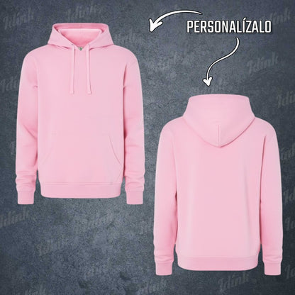 SUDADERA HOODIE ROSA CON GORRO