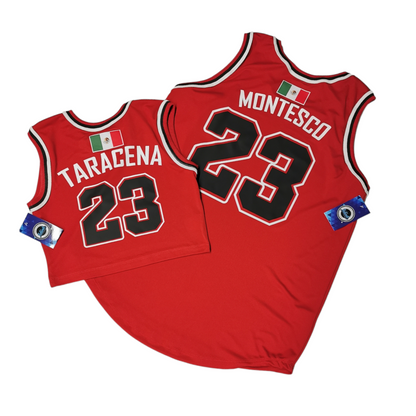basquet bulls hombre rojo