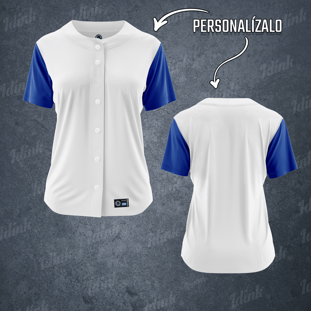 CAMISOLA BEISBOL BLANCO REY PERSONALIZABLE