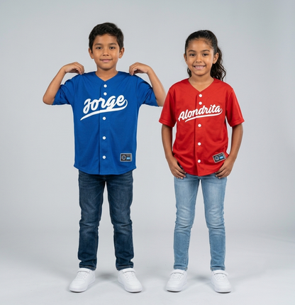 camisola beisbol para niños hecho en mexico guadalajara, personalizables