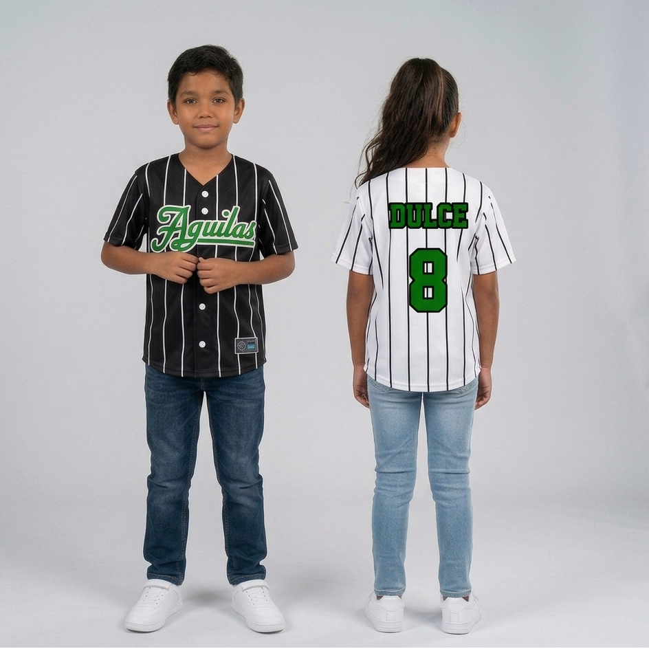 camisola beisbol personalizable para niño hecho en mexico guadalajara