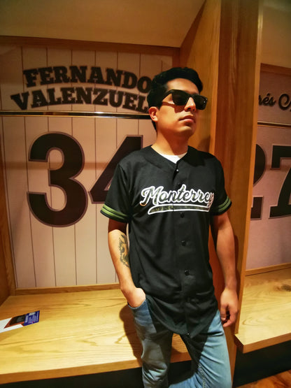 jersey beisbol hombre negro monterrey