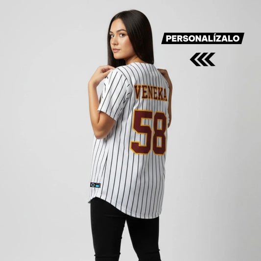 camisola beisbol para mujer personalizable rayada