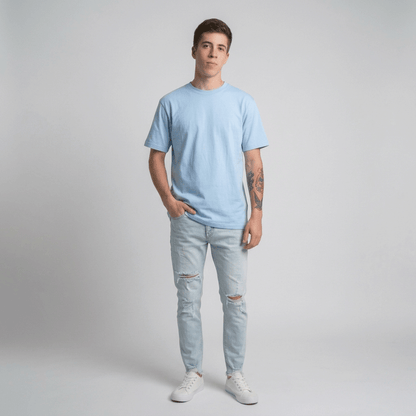 playera oversize azul