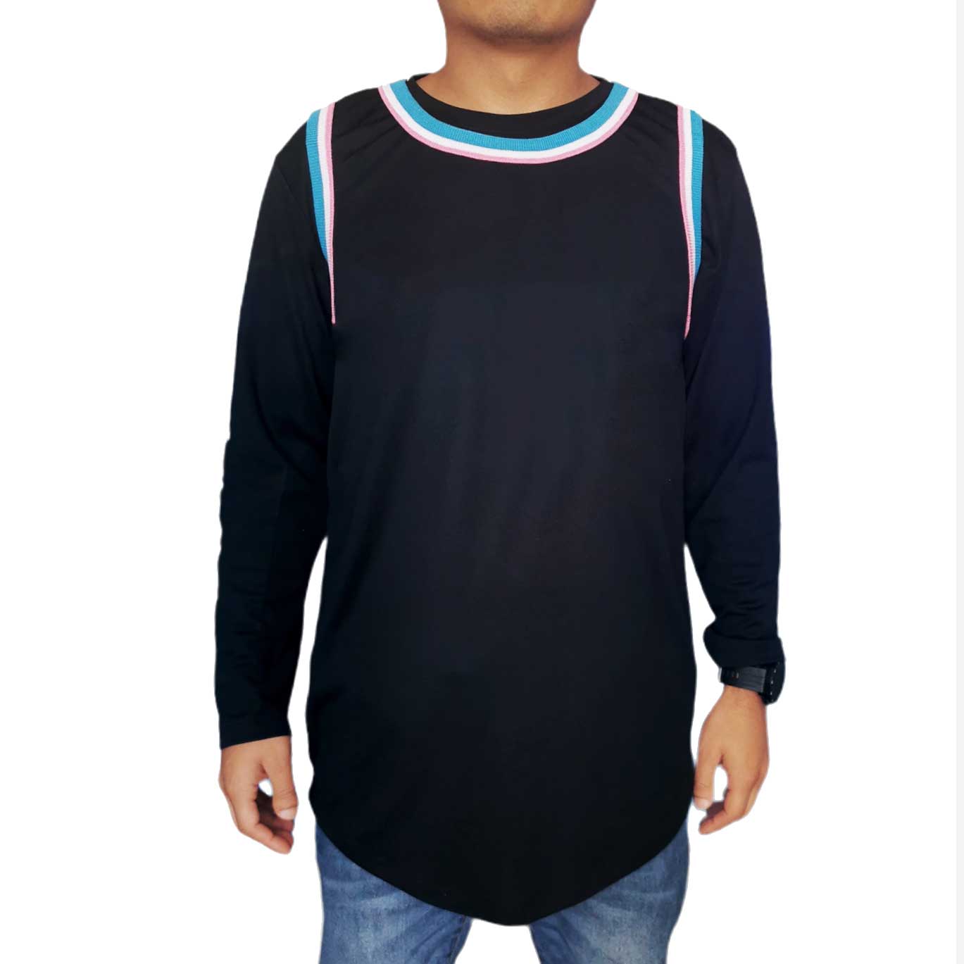 playera basquetbol negra miami hombre