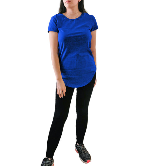 Blusa Long Fit Swag Dama Azul rey